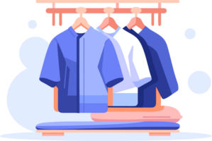 Hand Drawn clothing stores and shops in shopping malls in flat style png