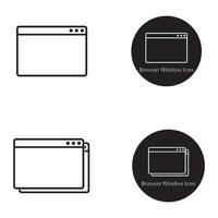 browser window icon vector