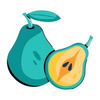 Trendy Fresh Pear vector