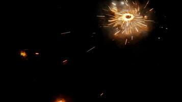 fireworks on a black background photo