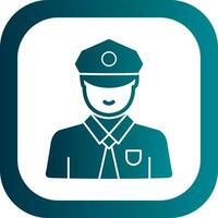 Security Guard Vector Icon Design