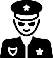 sólido icono para policía vector