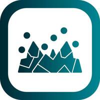 Snow-covered mountain Vector Icon Design