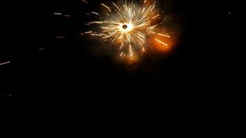 fireworks on a black background photo