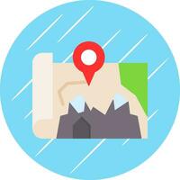 Snowy mountainscape Vector Icon Design