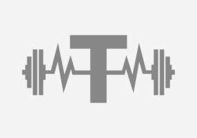 Letter T Fitness Gym Logo. Fitness Logotype Symbol vector