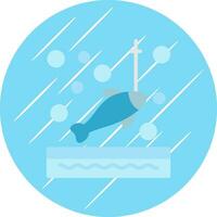 Ice fishing Vector Icon Design