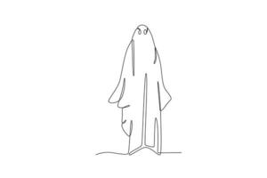 A creepy cloaked ghost vector