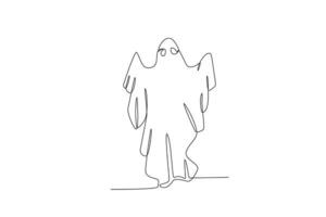 A creepy ghost walking vector