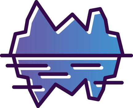 glaciar bahía vector icono diseño