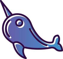 Narwhal Vector Icon Design