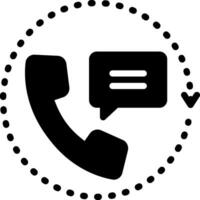 solid icon for contact vector