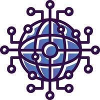 Global Network Vector Icon Design