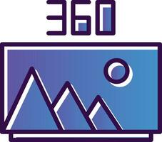 360 Image Vector Icon Design