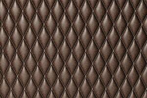 Quilted brown leather background photo