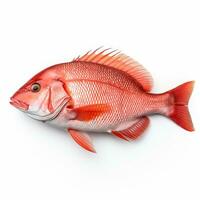 Snapper full fish isolated on white background top view photo