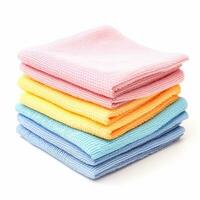 Microfiber Cloths isolated on white background photo