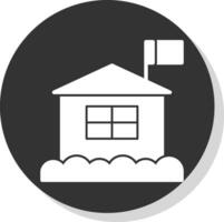 Arctic research station Vector Icon Design