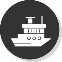 Icebreaker ship Vector Icon Design