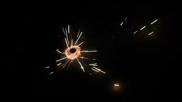 fireworks on a black background photo