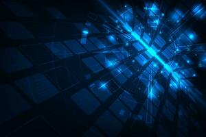 Vector futuristic digital background. Abstract technology blue background.