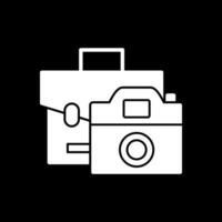 cámara bolso vector icono diseño