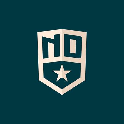 Initial ND logo star shield symbol with simple design