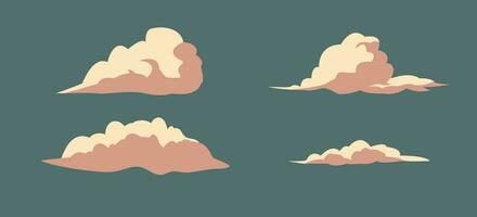 Evening twilight cloud vector. Isolated on background vector