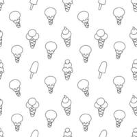 Single vector pattern of ice cream