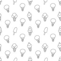 Single vector pattern of ice cream