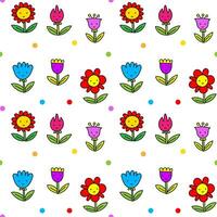 Colored vector pattern of different colors with emotions
