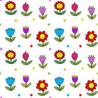 Colored vector pattern of different colors with emotions