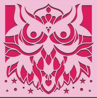 owl invitaion card laser cut design  3d Owl Shadow box laser cut design vector