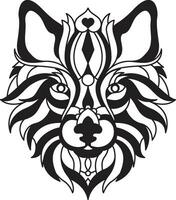 Wolf Mandala Coloring Page Enchanting Wolf Mandala Unleash Your Creativity Through Coloring vector