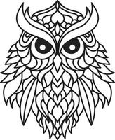 owl Mandala Coloring Page Enchanting owl Mandala Unleash Your Creativity Through Coloring vector