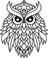 owl Mandala Coloring Page Enchanting owl Mandala Unleash Your Creativity Through Coloring vector