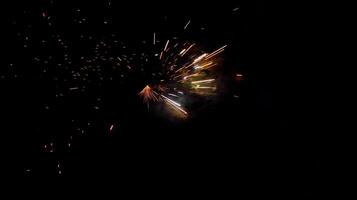 fireworks on a black background photo