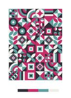 a pattern with geometric shapes and colors vector