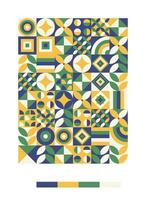 a pattern with geometric shapes and colors vector