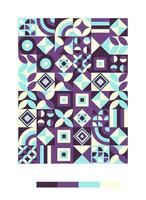 a pattern with geometric shapes and colors vector