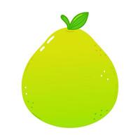 Pomelo character. Vector hand drawn cartoon kawaii character illustration icon. Isolated on white background. Pomelo fruit character concept
