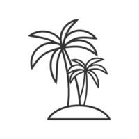Palm tree icon graphic vector design illustration