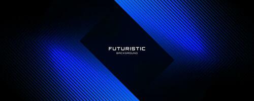 3D blue techno abstract background overlap layer on dark space with glowing lines shape decoration. Modern graphic design element future style concept for banner, flyer, card, or brochure cover vector