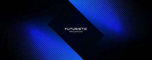 3D blue techno abstract background overlap layer on dark space with glowing lines shape decoration. Modern graphic design element future style concept for banner, flyer, card, or brochure cover vector