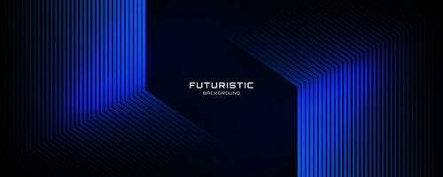 3D blue techno abstract background overlap layer on dark space with glowing lines shape decoration. Modern graphic design element future style concept for banner, flyer, card, or brochure cover vector