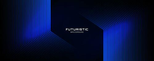 3D blue techno abstract background overlap layer on dark space with glowing lines shape decoration. Modern graphic design element future style concept for banner, flyer, card, or brochure cover vector