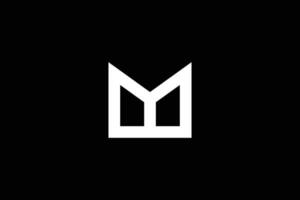 nuevo mínimo increíble creativo de moda profesional letra metro logo diseño modelo en negro antecedentes vector