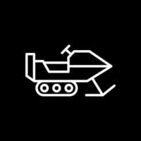 Snowmobile Vector Icon Design