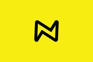 nuevo mínimo y creativo letra norte logo modelo en amarillo antecedentes vector
