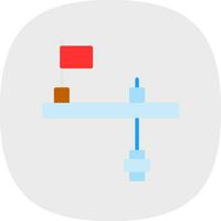 Ice fishing tip-up Vector Icon Design